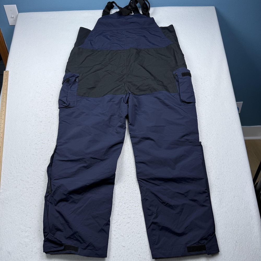H2O XPRESS Overalls Mens 2XL Blue Bib Lined Fishing Cargo Pockets Winter - Picture 9 of 10